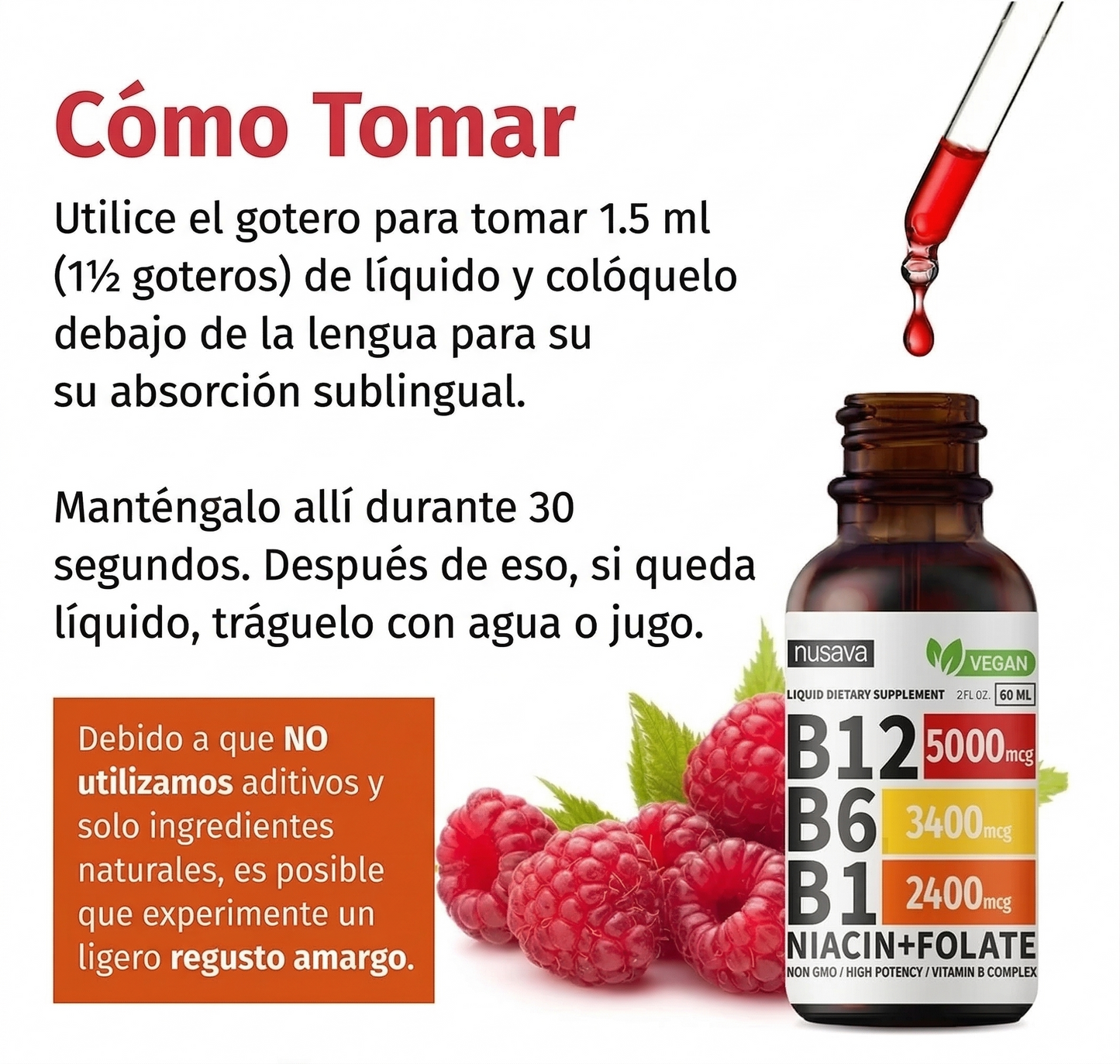 Nusava® Vitamina B Complex (B1, B6, B12, Niacina, Folato) | Frena el Dolor y la Debilidad