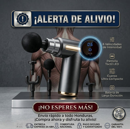 AlivioPro™ 6X – Pistola Profesional de Masaje Muscular Portátil con Garantía